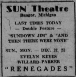 Sun Theater - Dec 21 1946 Ad